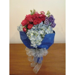 B01 Hydrangea * Mini Roses * Clematis Bouquet $1,020